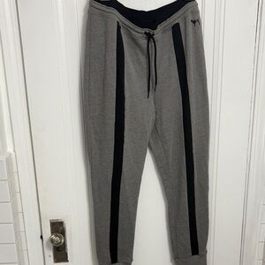 PINK Victoria's Secret Gray Joggers with Black Stripes
